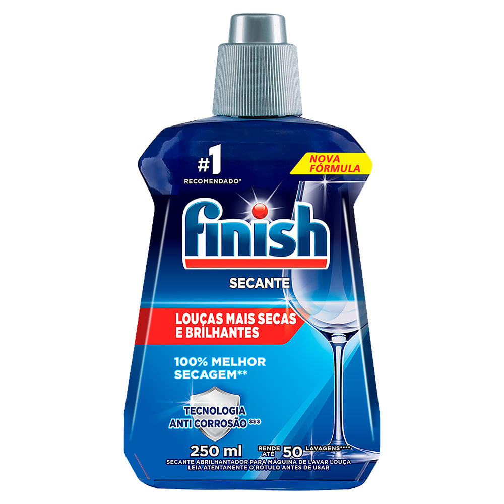Secante Abrilhantador para Máquina de Lavar Louças Finish Frasco 250ml