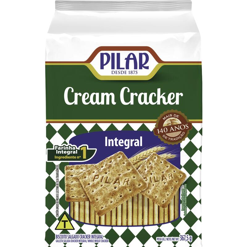 Biscoito Cream Cracker Pilar Integral 367,5g