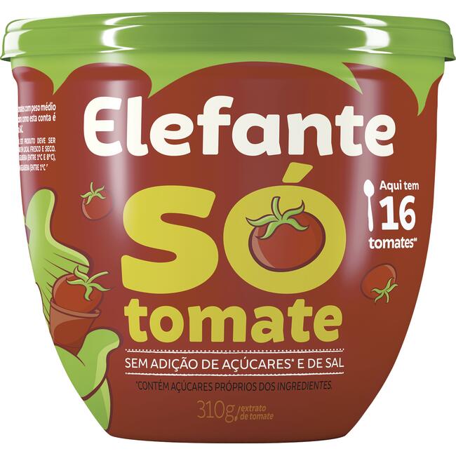 Extrato de Tomate Elefante Só Tomate 310g