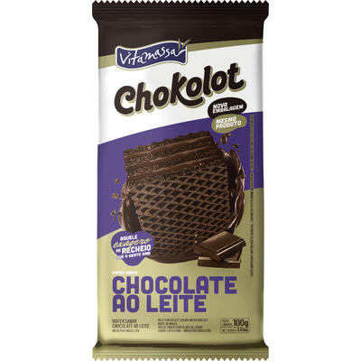 Biscoito Wafer Vitamassa Chokolot chocolate 100g