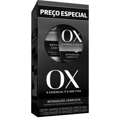 Kit Ox Shampoo 400ml + Condicionador 200ml Reparação