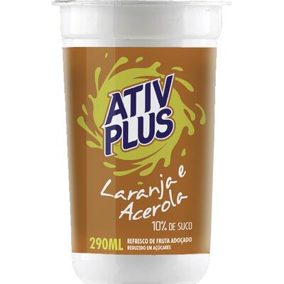 Refresco Líquido Ativ Plus Laranja e Acerola 290ml