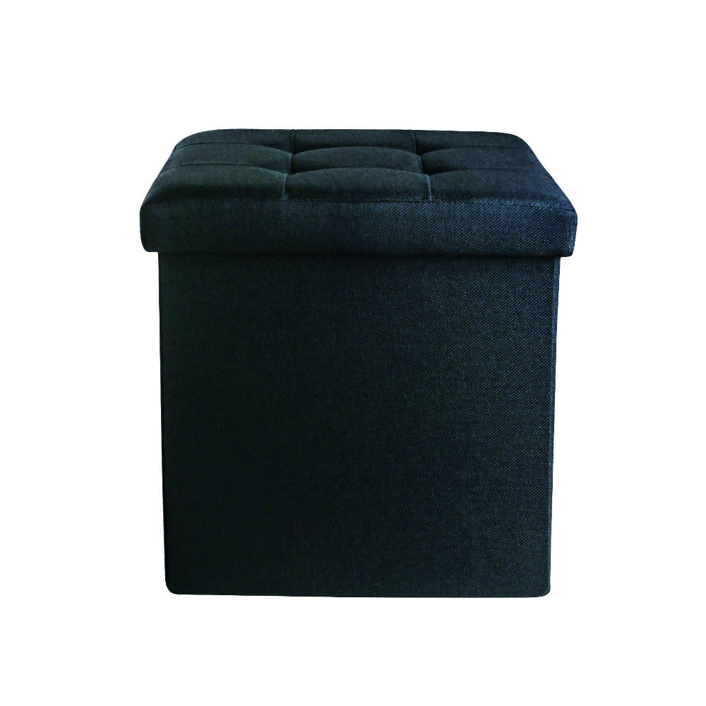 Puff Baú Texture Preto - A\CASA