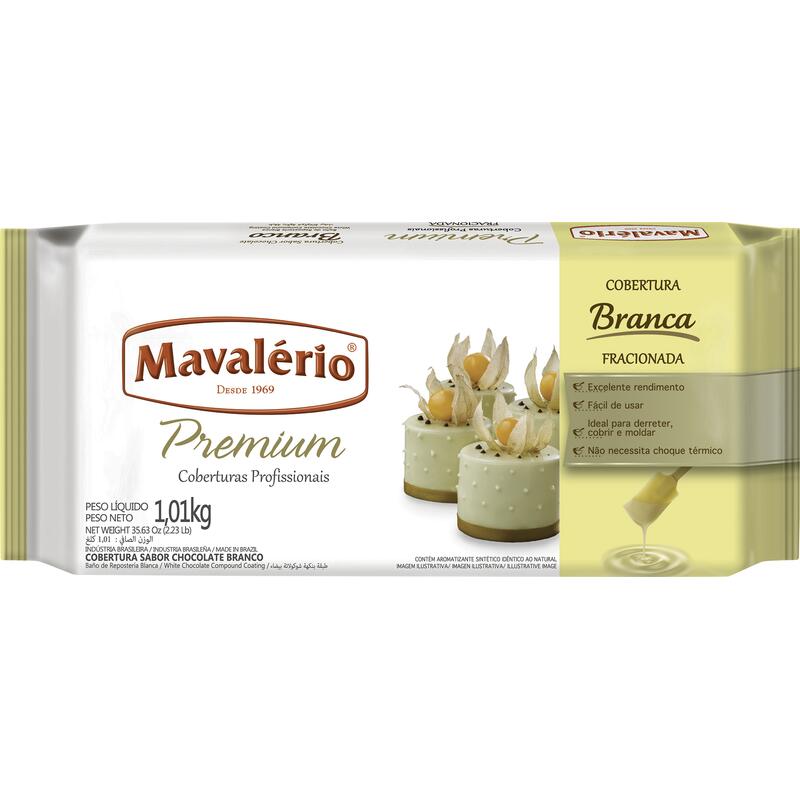 Cobertura de Chocolate Mavalério Branco 1,010kg