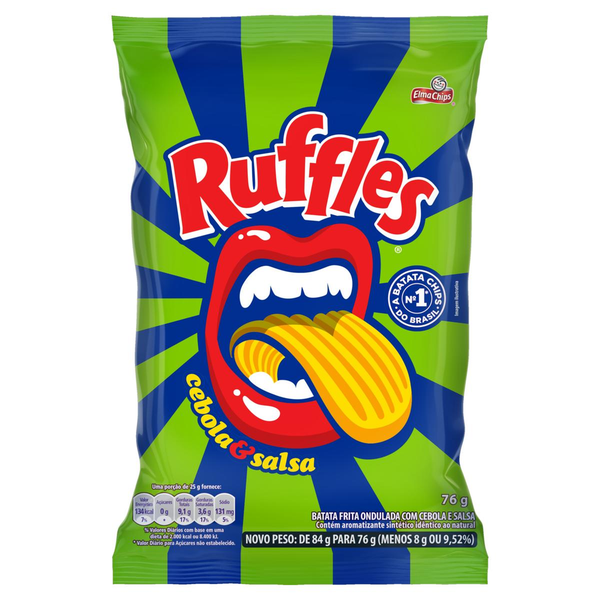 Batata Ruffles 76g - Cebola e Salsa