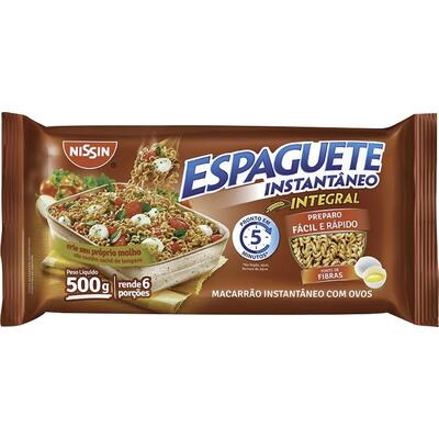 Macarrão Integral Nissin Espaguete 500g