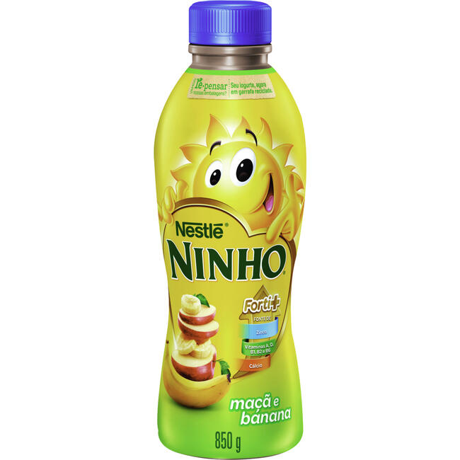 Iogurte Nestlé Ninho Soleil Maçã e Banana 850g