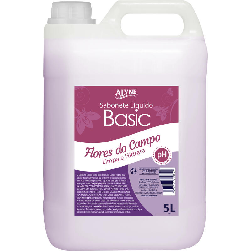 Sabonete Líquido Alyne Basic Flores do Campo 5L