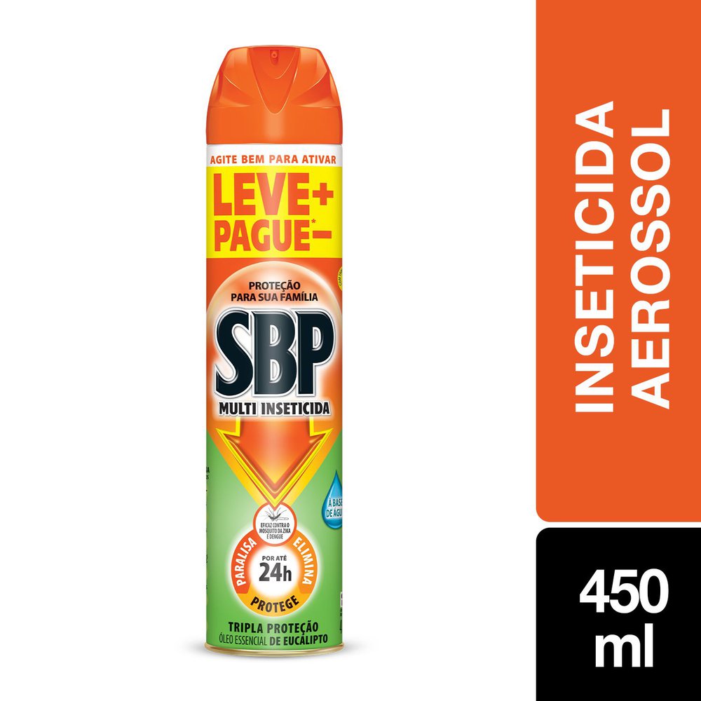 Multi Inseticida SBP Aerossol Óleo de Eucalipto 450ml Leve+ Pague-