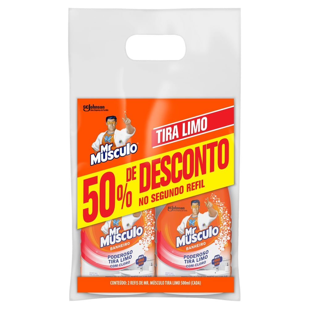 Limpador MR MÚSCULO Tira Limo Refil 2 unidades 500ml cada