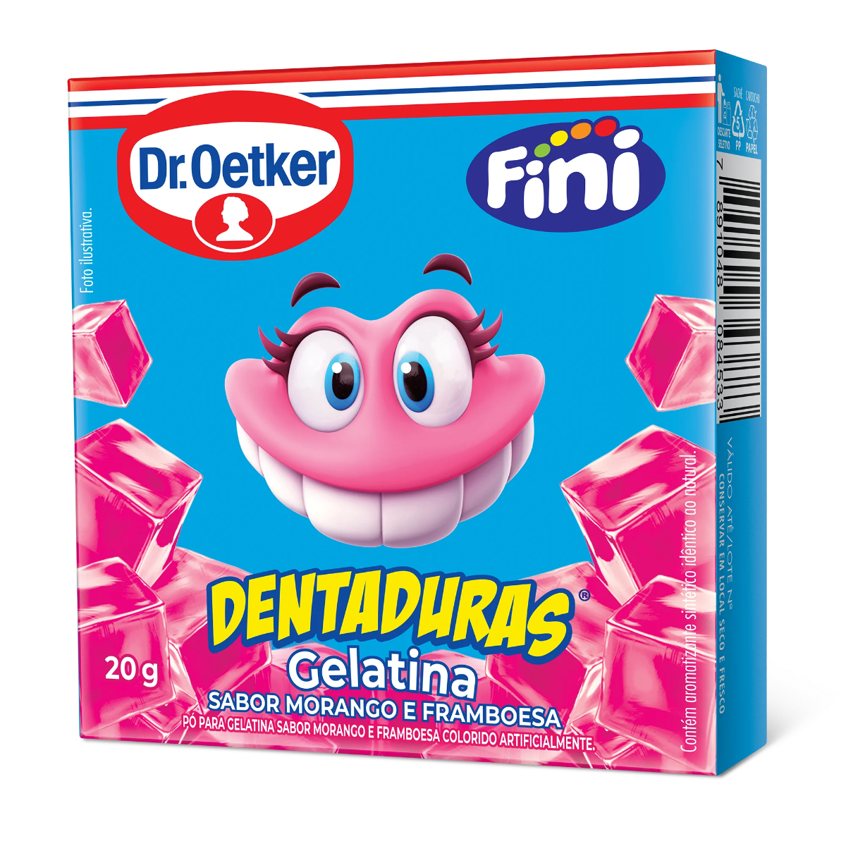 Pó de Gelatina DR OETKER Fini Dentaduras Morango e Framboesa 20g