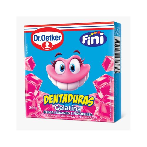 Pó de Gelatina DR OETKER Fini Dentaduras Morango e Framboesa 20g