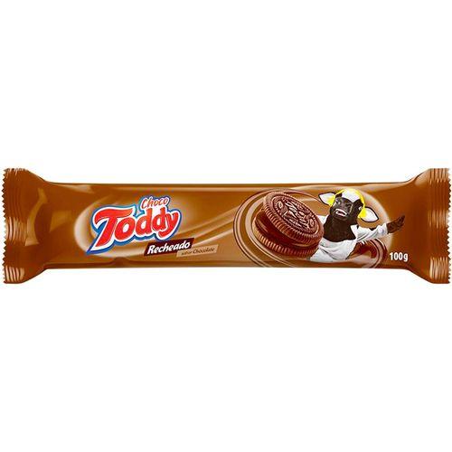 Biscoito Chocolate Recheio Chocolate Toddy Pacote 100g
