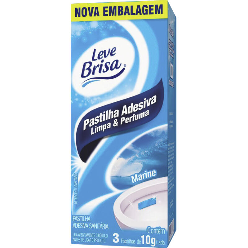 Desodorizador Leve Brisa Pastilha Adesiva Marine 3x10g