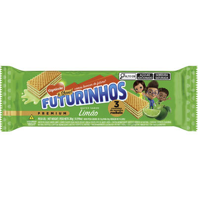 Biscoito Wafer Futurinhos Limão 28g