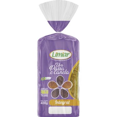 Pão de Forma Limiar Passas com Canela 400g