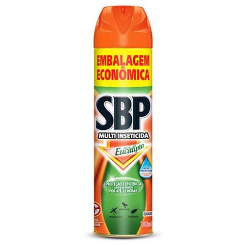 Multi Inseticida Aerossol SBP Óleo de Eucalipto 380ml Embalagem Econômica