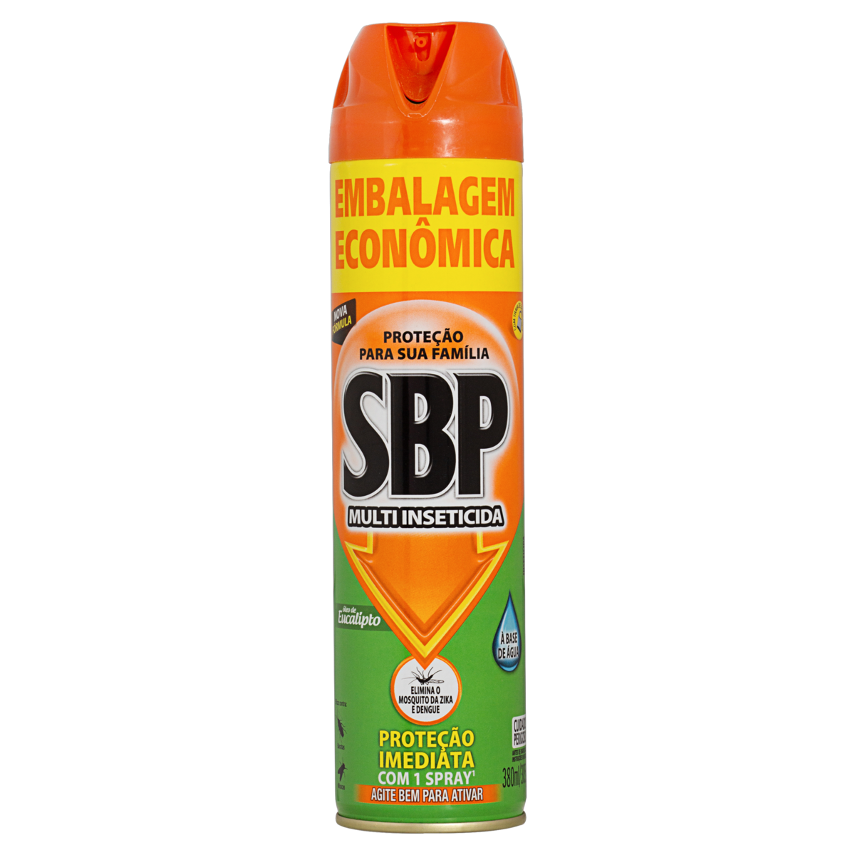 Multi Inseticida Aerossol SBP Óleo de Eucalipto 380ml Embalagem Econômica