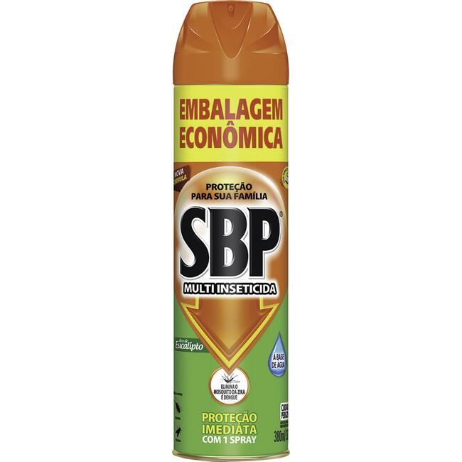 Multi Inseticida Aerossol SBP Óleo de Eucalipto 380ml Embalagem Econômica