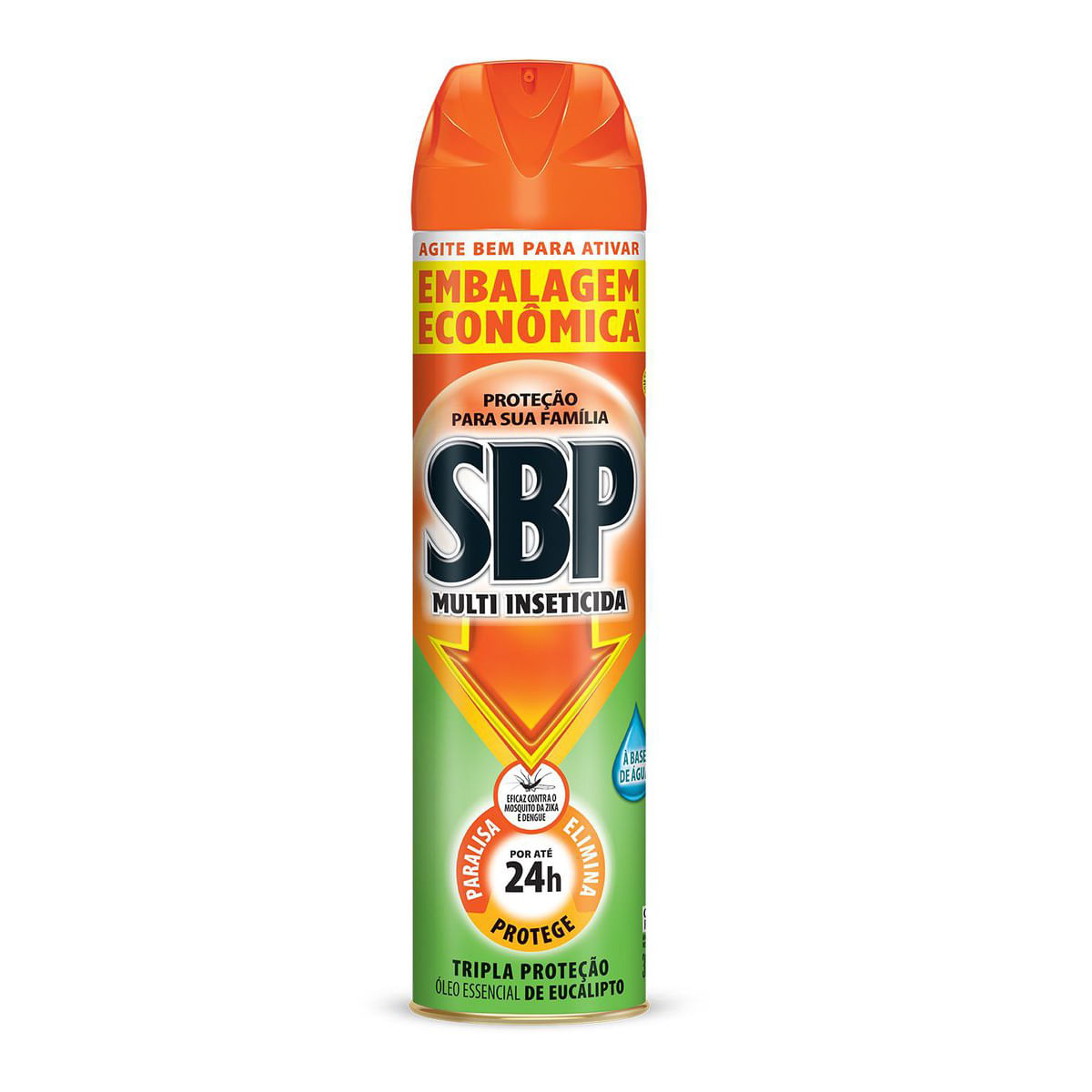Multi Inseticida Aerossol SBP Óleo de Eucalipto 380ml Embalagem Econômica