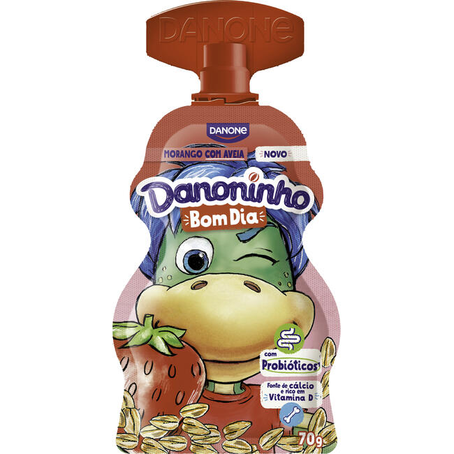 Iogurte DANONINHO Bom Dia Morango Com Aveia 70g