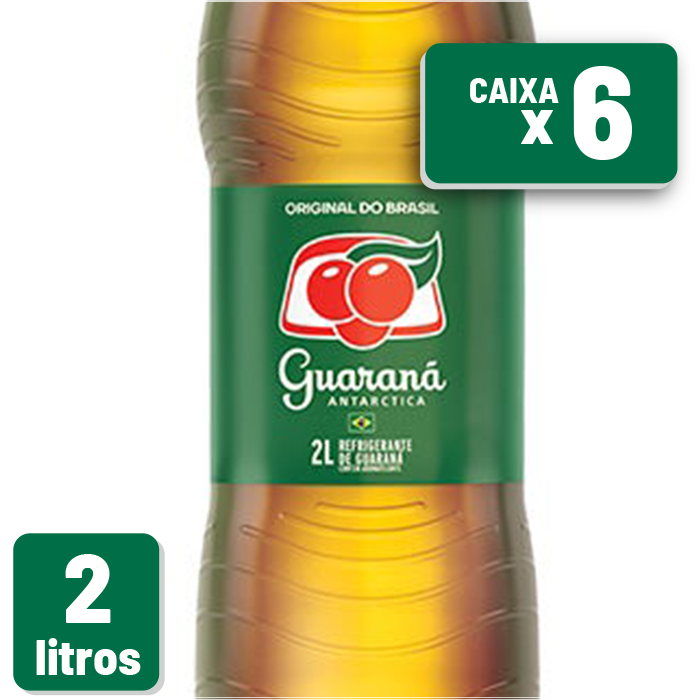 Refrigerante Guaraná Antarctica Pet 2L Caixa C/ 6 Un