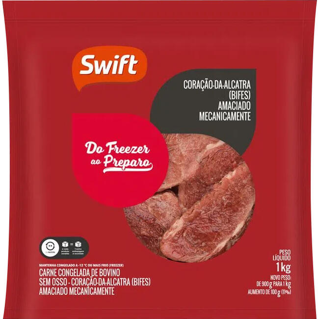Alcatra Bovina em Bife Swift Congelada 1kg