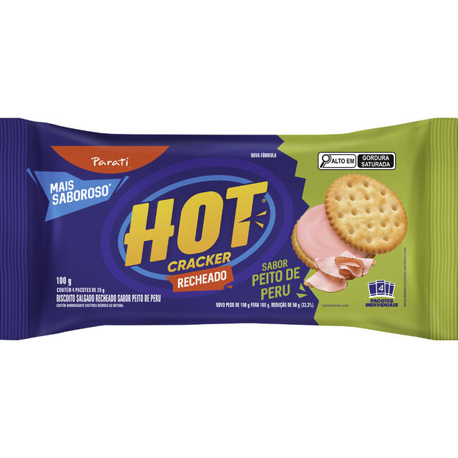 Biscoito Hot Cracker Parati Peito de Peru 100g