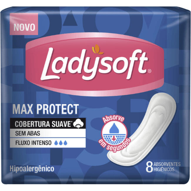 Absorvente Ladysoft Suave sem abas 8 un