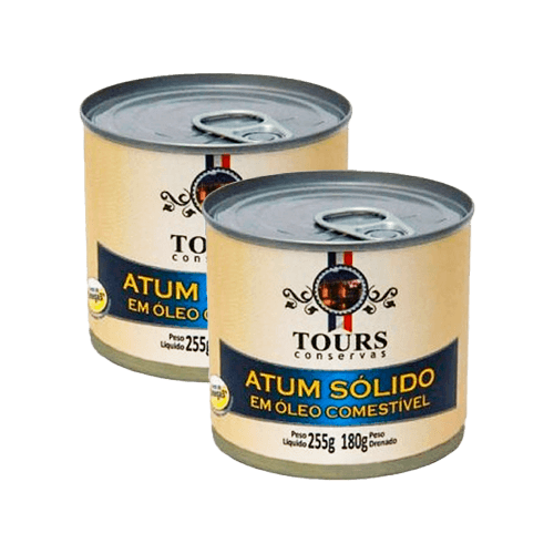 Kit 2x: Atum Sólido Em Óleo Tours 255g