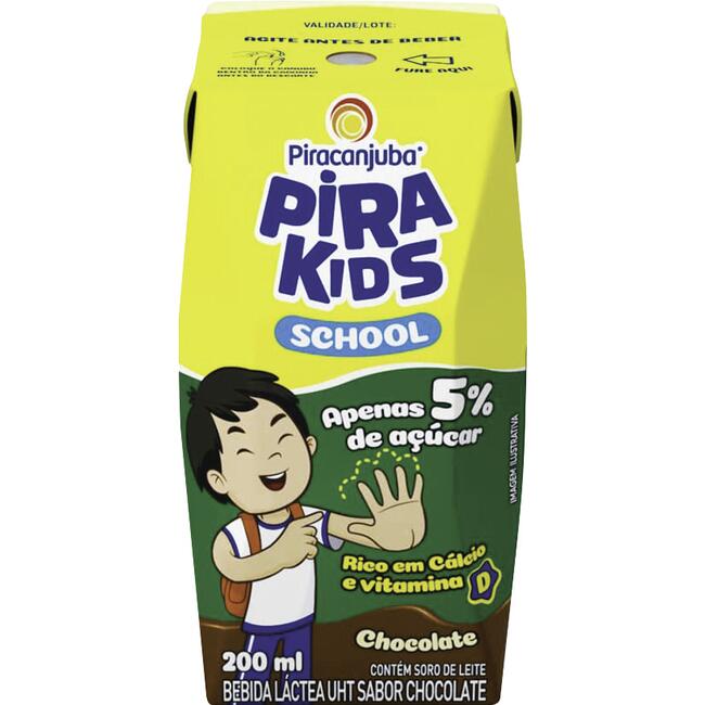 Bebida Láctea Pirakids School Chocolate 200ml