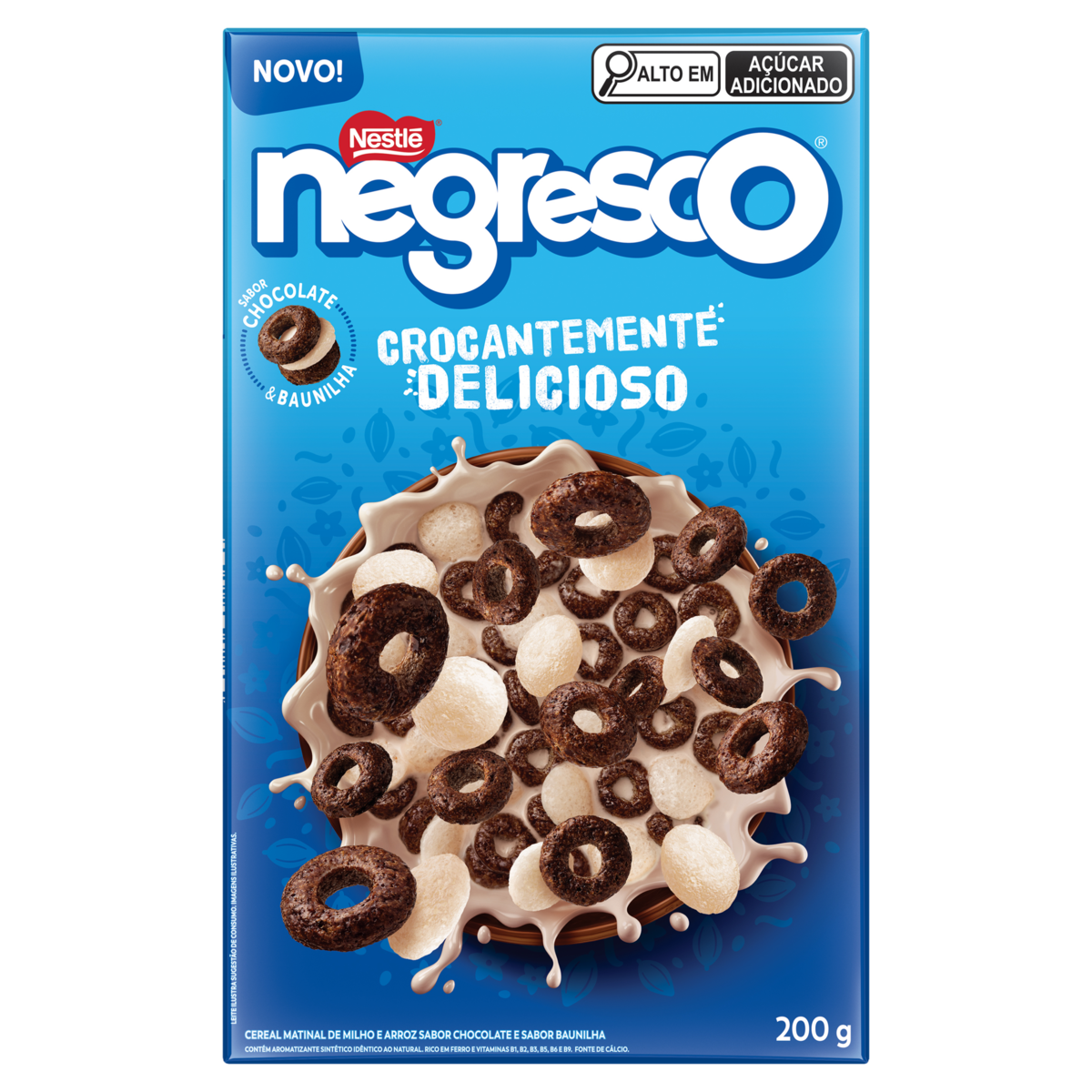 Cereal Matinal Chocolate e Baunilha Negresco Caixa 200g