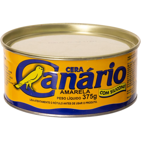 Cera em Pasta Canário 375g - Com Silicone - Amarela