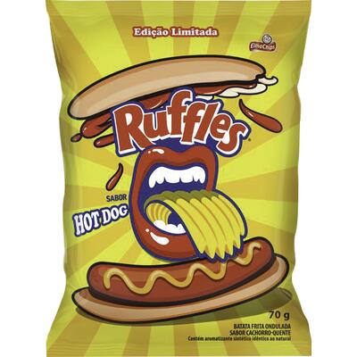 Salgadinho Elma Chips Batata Ruffles Hot Dog 70g