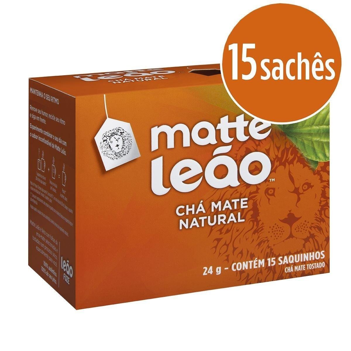 Chá MATTE LEÃO Natural Caixa 24g com 15 Sachês