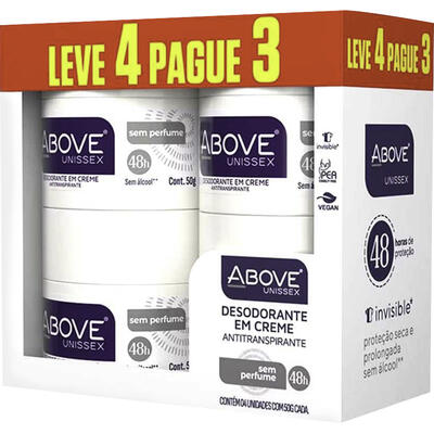 Creme Desodorante Above Sem Perfume LV4 PG3 50g