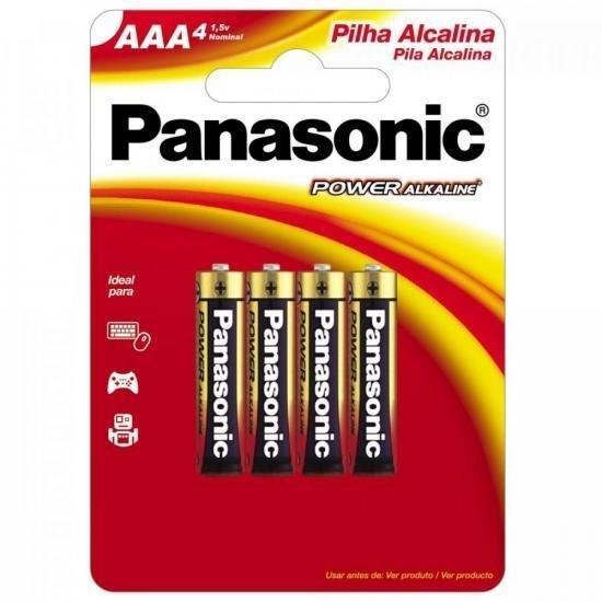 Pilha Alcalina AAA 1.5V LR03XAB/4B1 Panasonic (cartela com 4 UNID.) - CAR / 4
