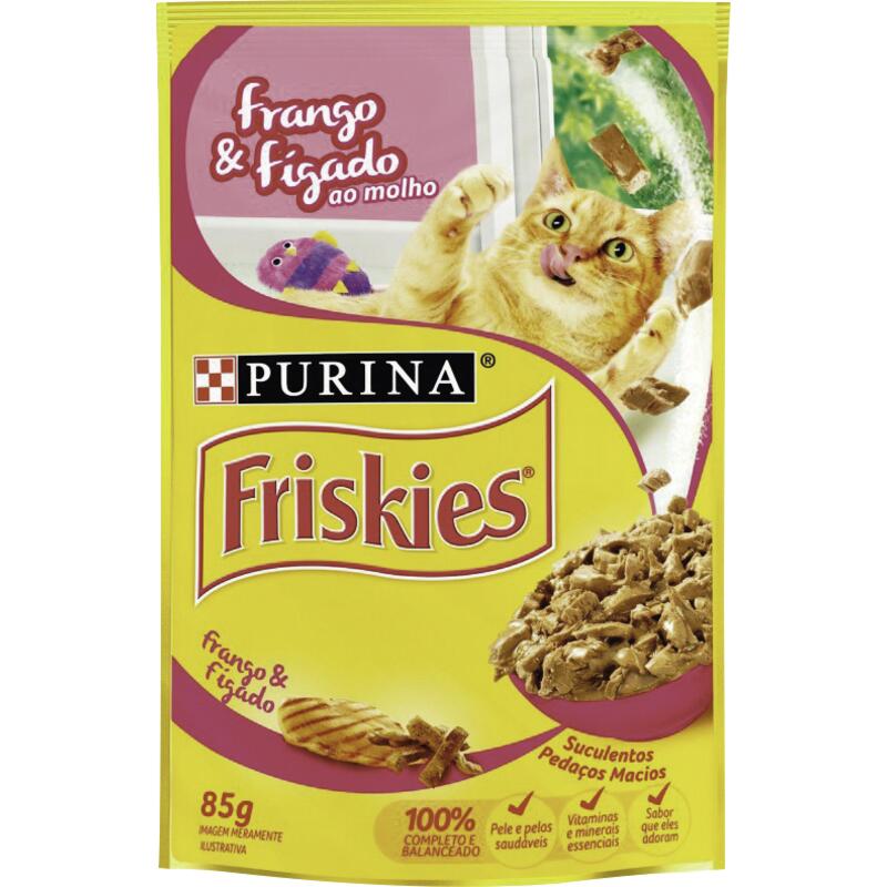 Alimento para Gatos Friskies Frango e Fígado 85g