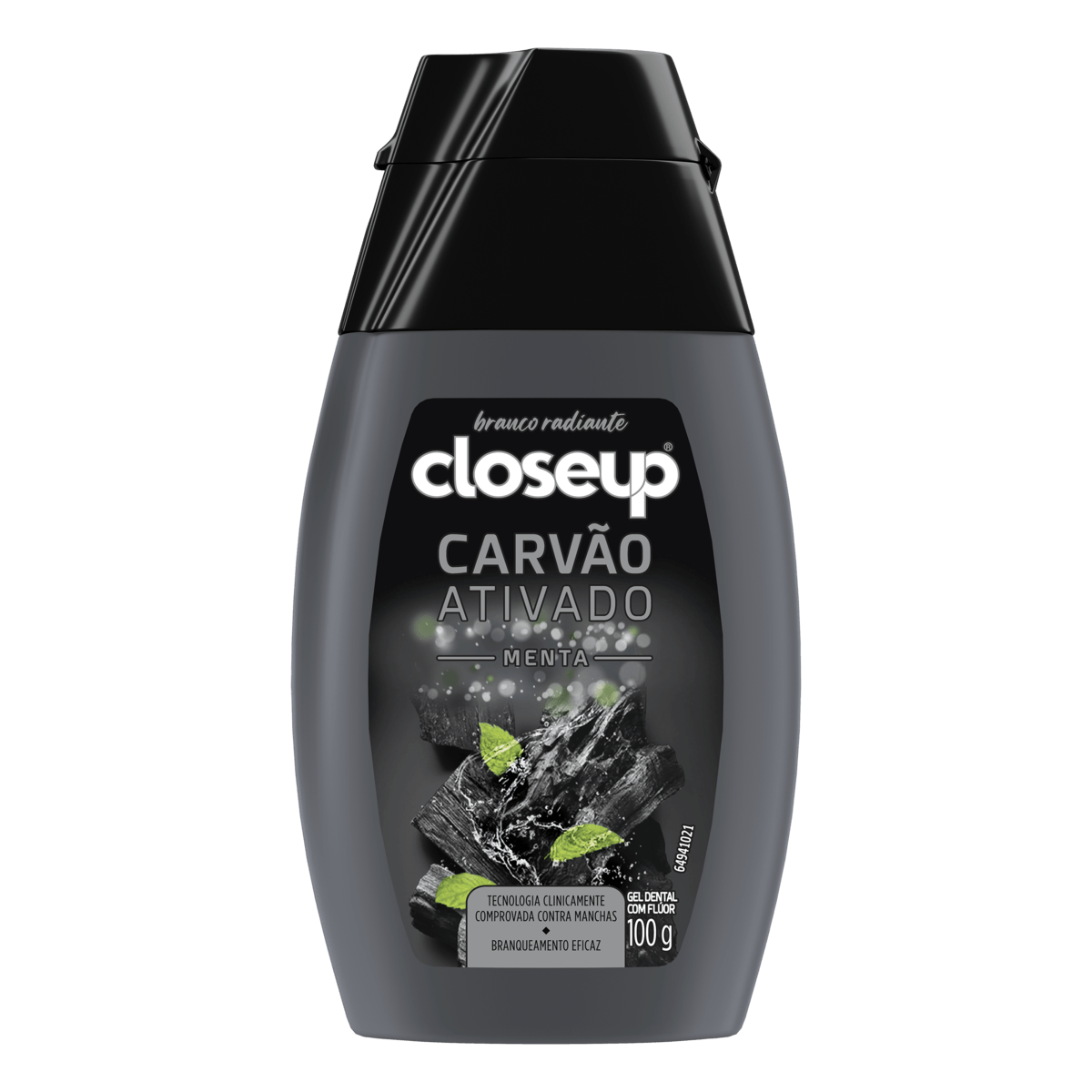 Creme Dental Carvão Ativado Menta Closeup 100g