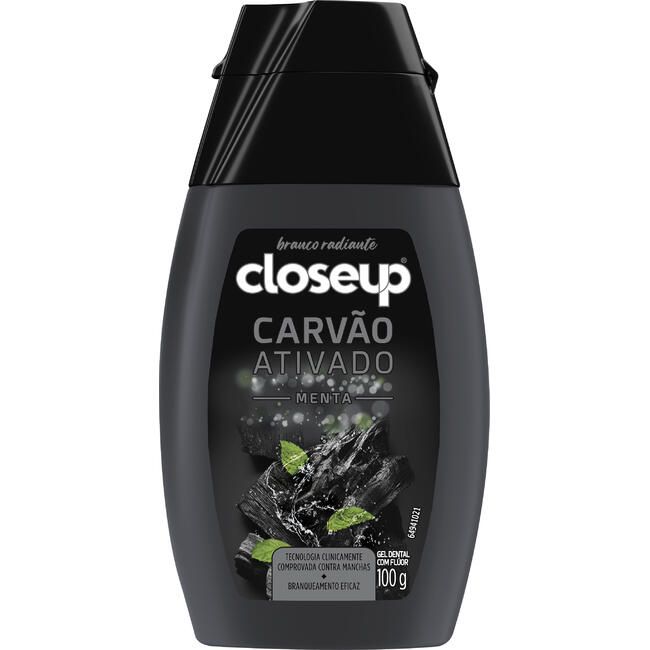 Creme Dental Carvão Ativado Menta Closeup 100g