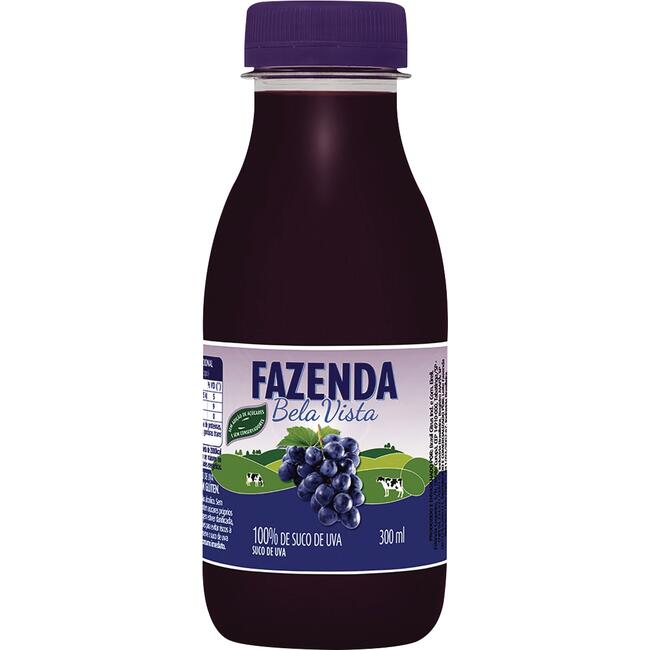 Suco Uva Fazenda Bela Vista Garrafa 300ml