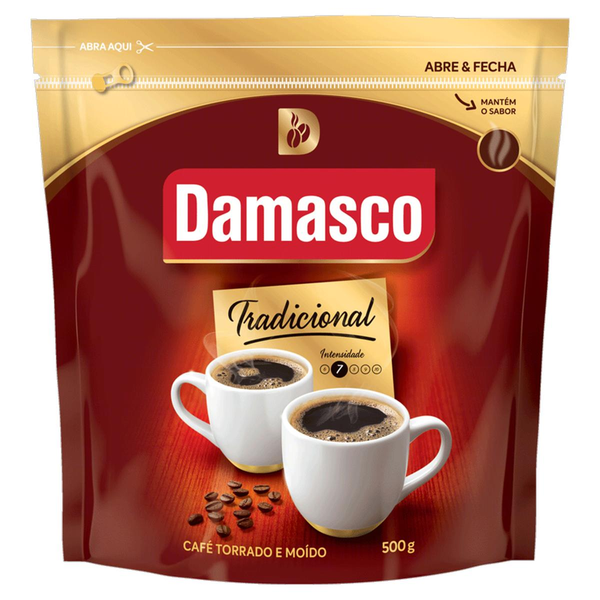 Café Damasco 500g - Tradicional - Abre e Fecha