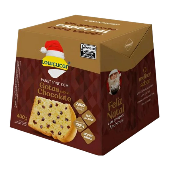 Panettone Lowçúcar 400g - Diet - Gotas de Chocolate