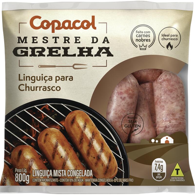 Linguiça Mista para Churrasco Copacol Congelada 800g