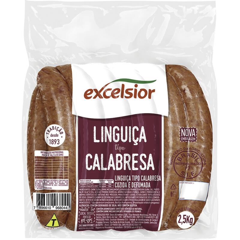 Linguiça Calabresa Excelsior Resfriada 2,5kg