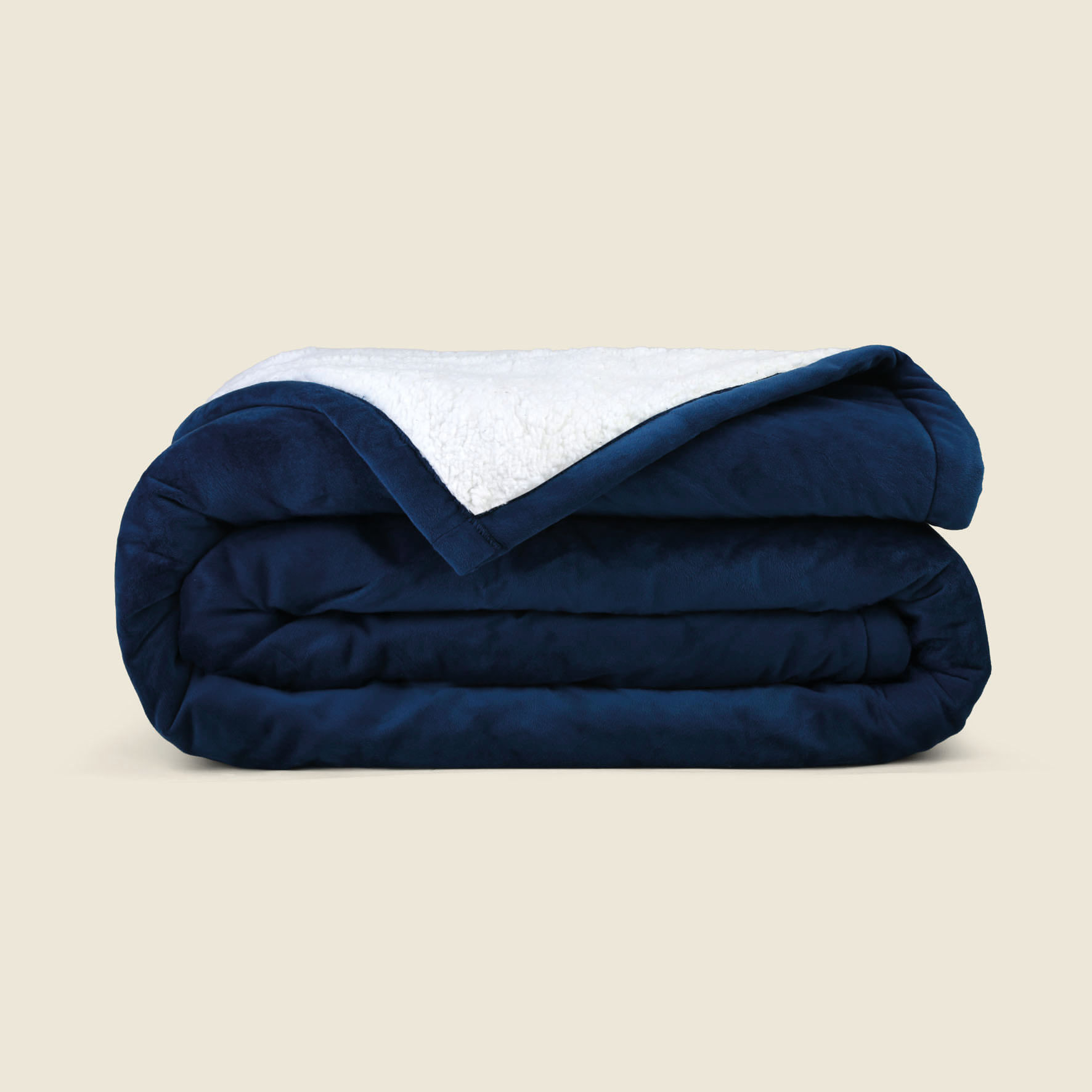 Edredom Sherpa Veludo Azul - A\CASA