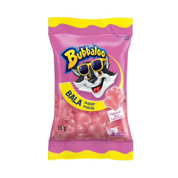 Bala Bubbaloo 15g - Tutti-frutti
