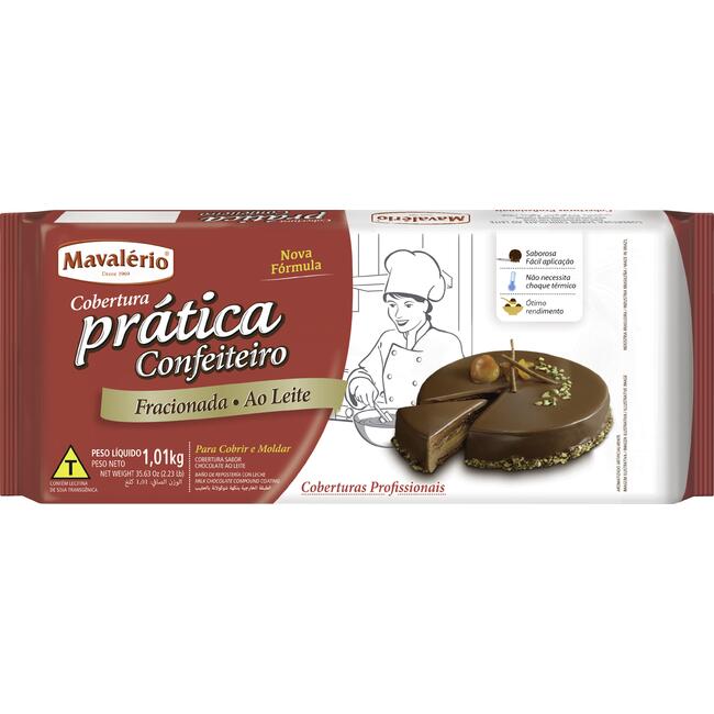 Cobertura de Chocolate Mavalério Ao leite 1kg