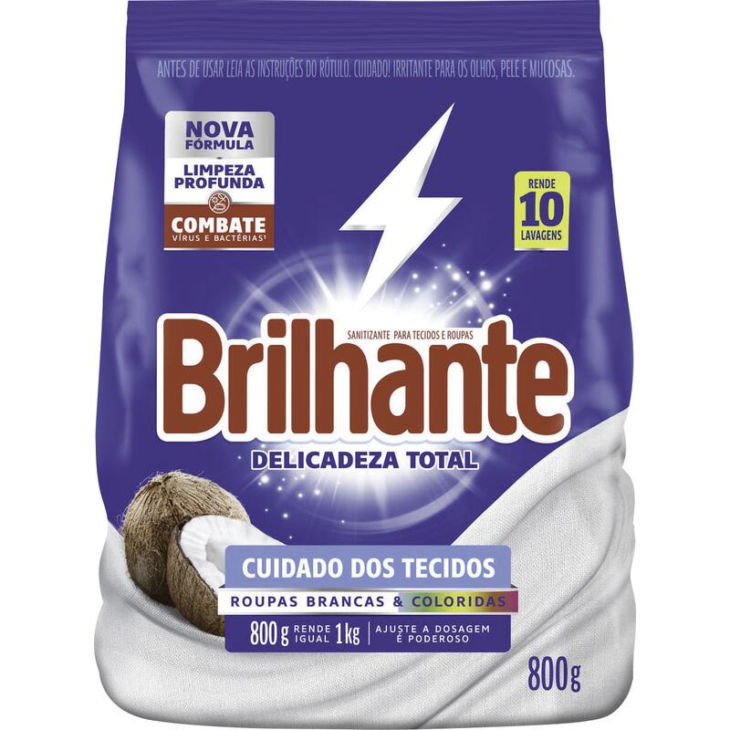 Sanitizante em Pó Brilhante Delicadeza total 800g