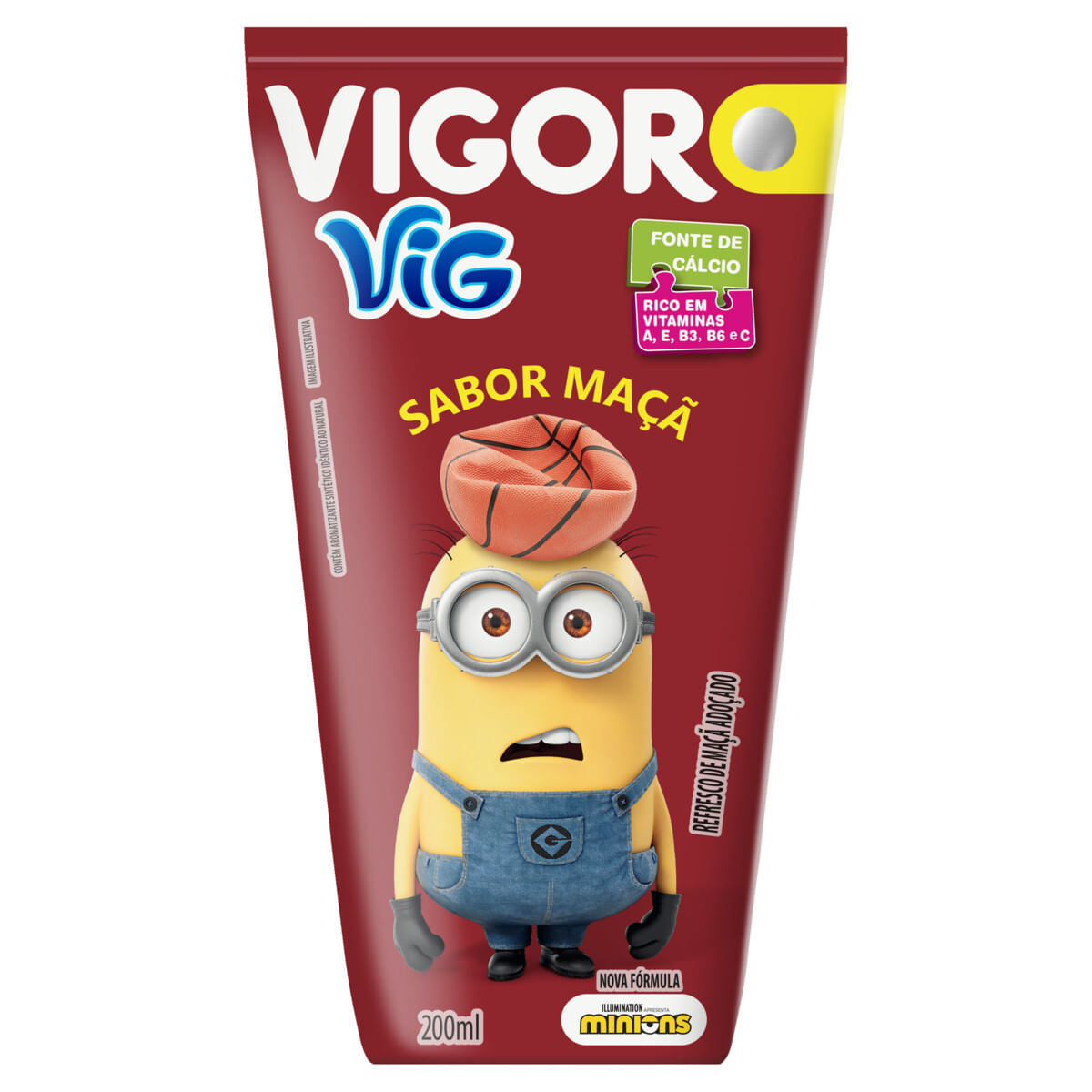 Refresco Adoçado Maçã Minions Vigor Vig Caixa 200ml